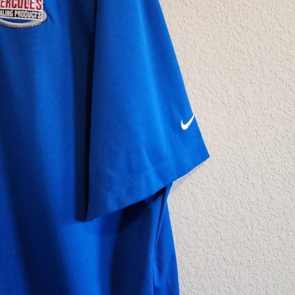 NWT Nike Golf Dri-Fit HERCULES SEALING PRODUCTS Blue Branded Employee Polo XXL - Picture 4 of 9